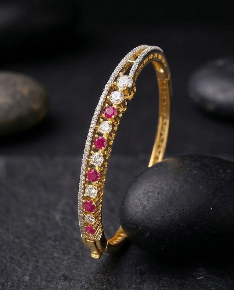 Ruhaniya Ruby Radiance AD Openable Bracelet