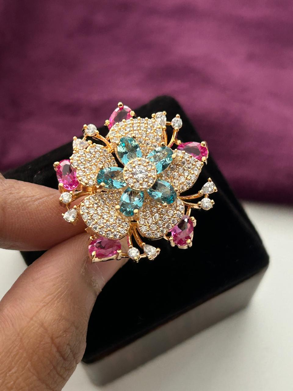 Ridhima Ruby Blossom Statement AD Ring