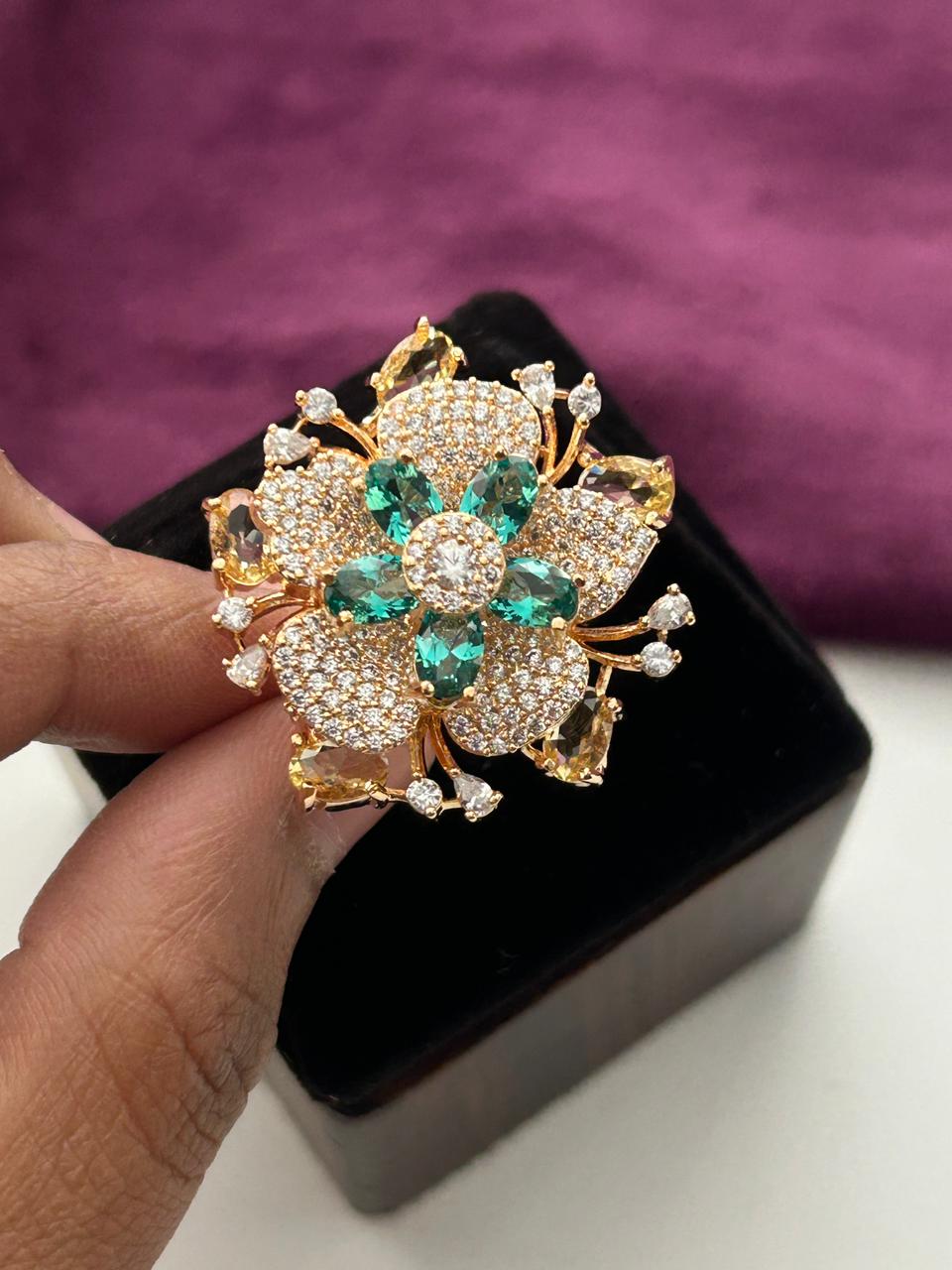 Ridhima Ruby Blossom Statement AD Ring