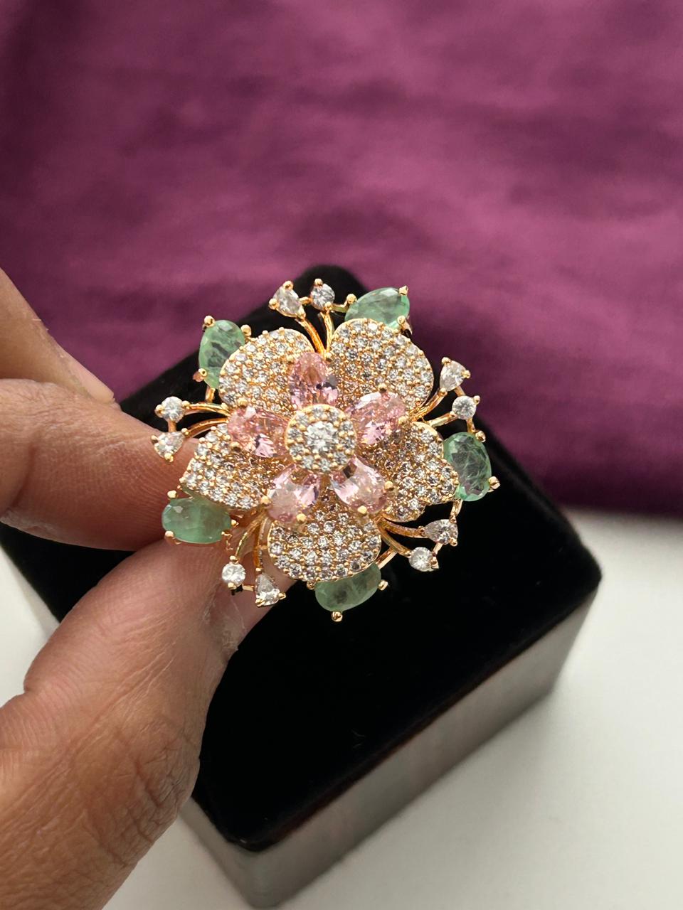 Ridhima Ruby Blossom Statement AD Ring