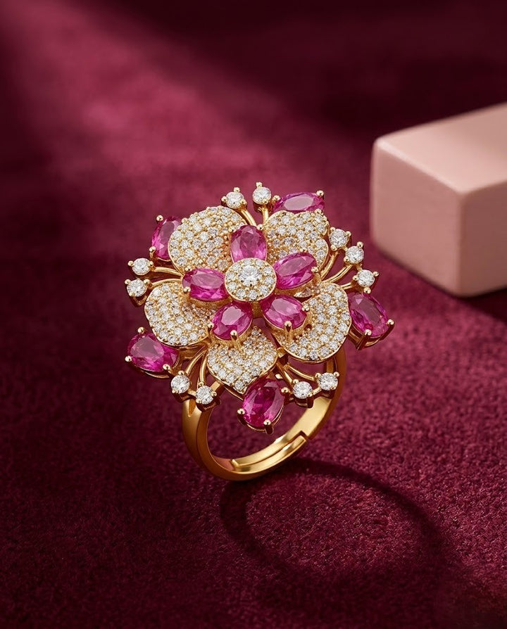 Ridhima Ruby Blossom Statement AD Ring