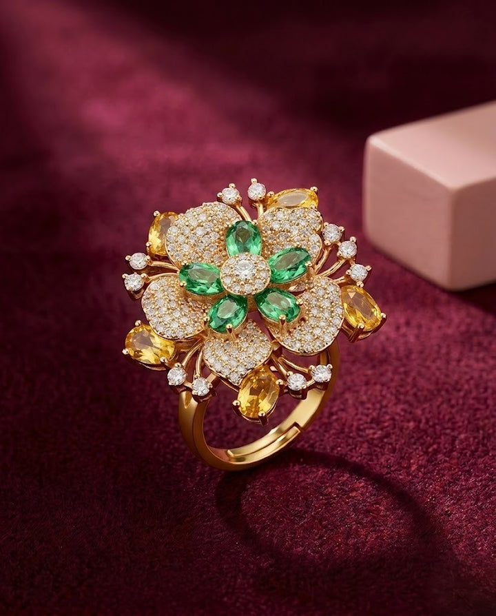 Ridhima Ruby Blossom Statement AD Ring