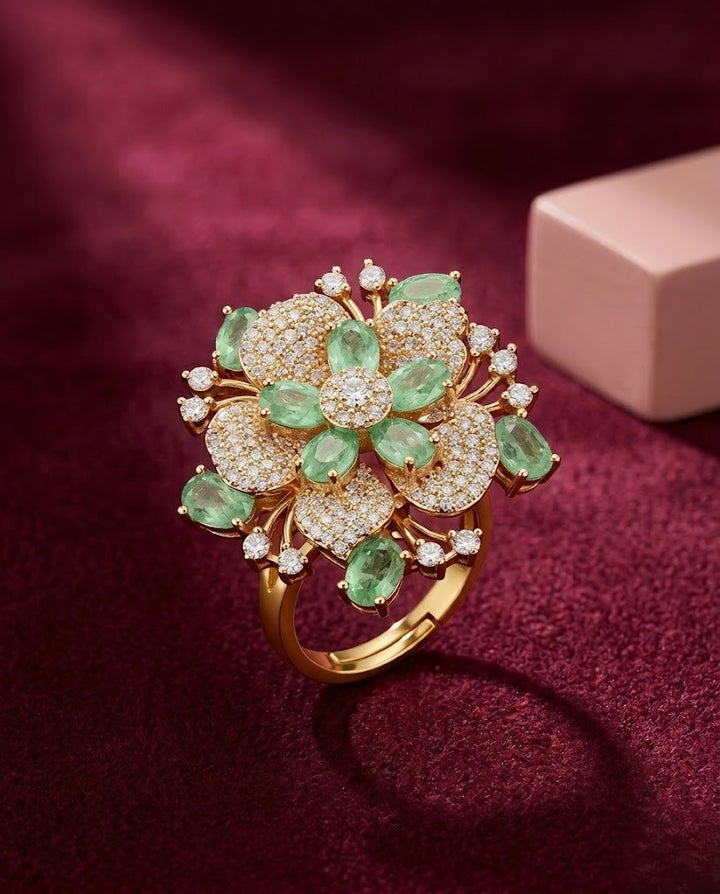 Ridhima Ruby Blossom Statement AD Ring