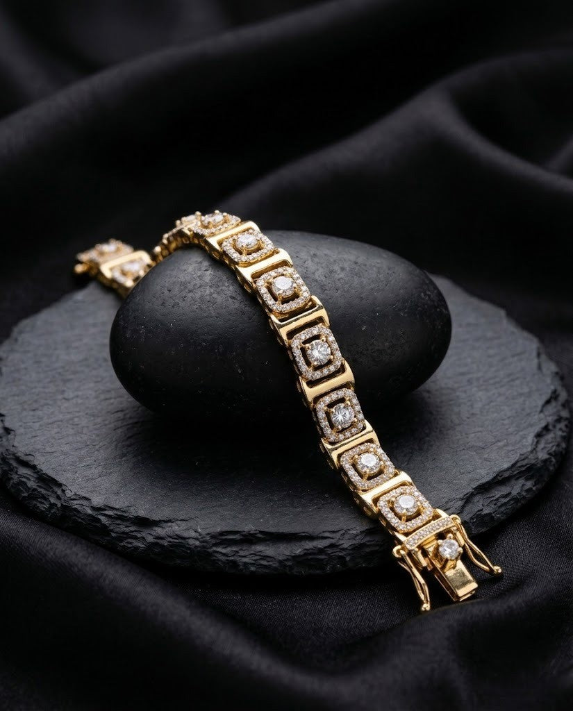 Raktima Ruby CZ Openable Bracelet for Women