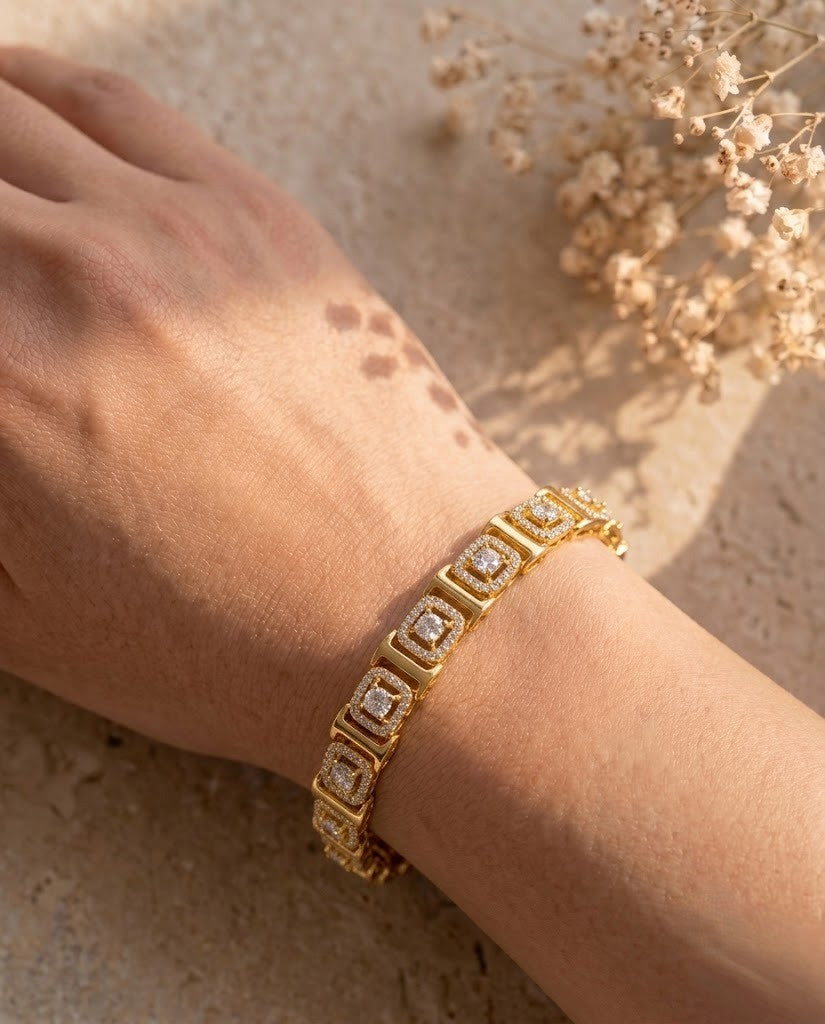 Raktima Ruby CZ Openable Bracelet for Women