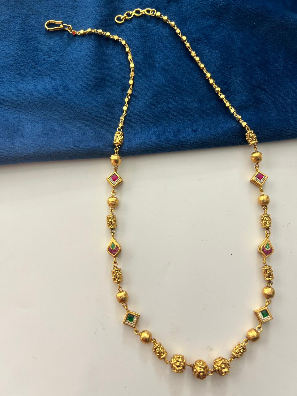Rajsi Rangmanjari Gold Tone Mala
