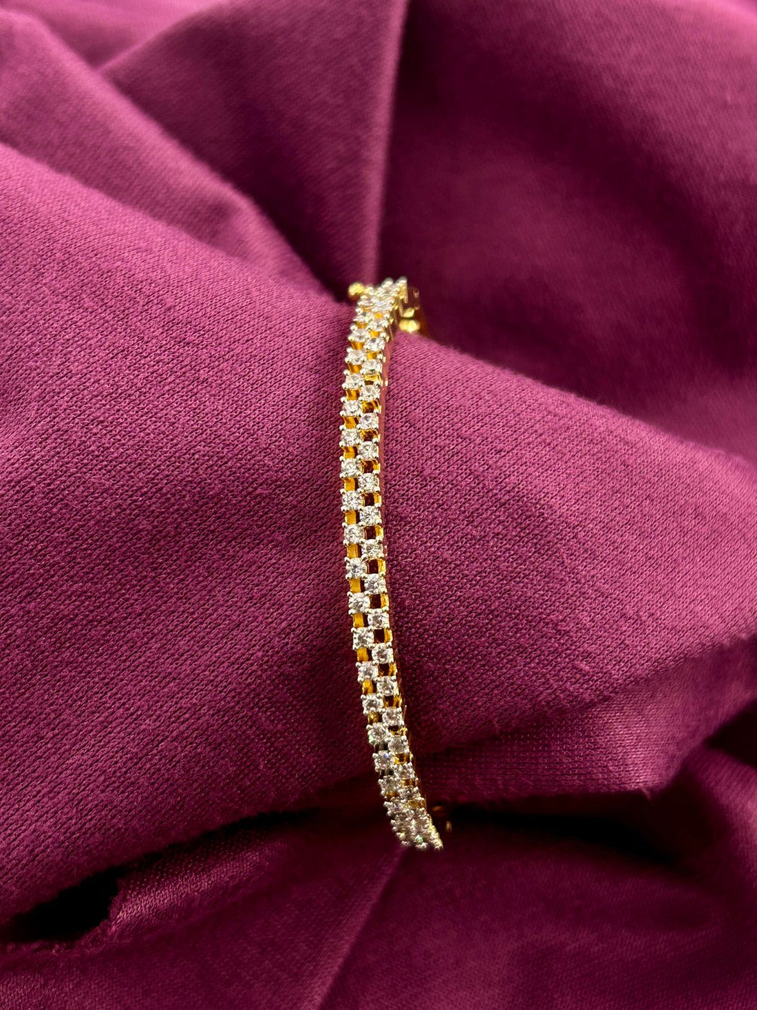 Celeste Halo Gold Diamond  Elegant Daily Wear Bracelet  for Women