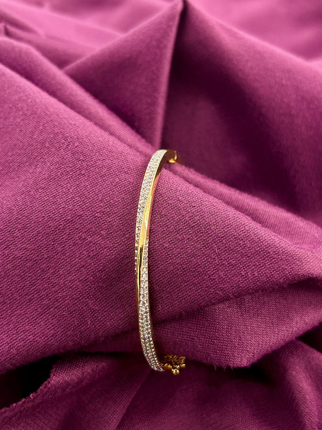 Gold Plated Diamond Elegant Daily Wear Bracelet for Women