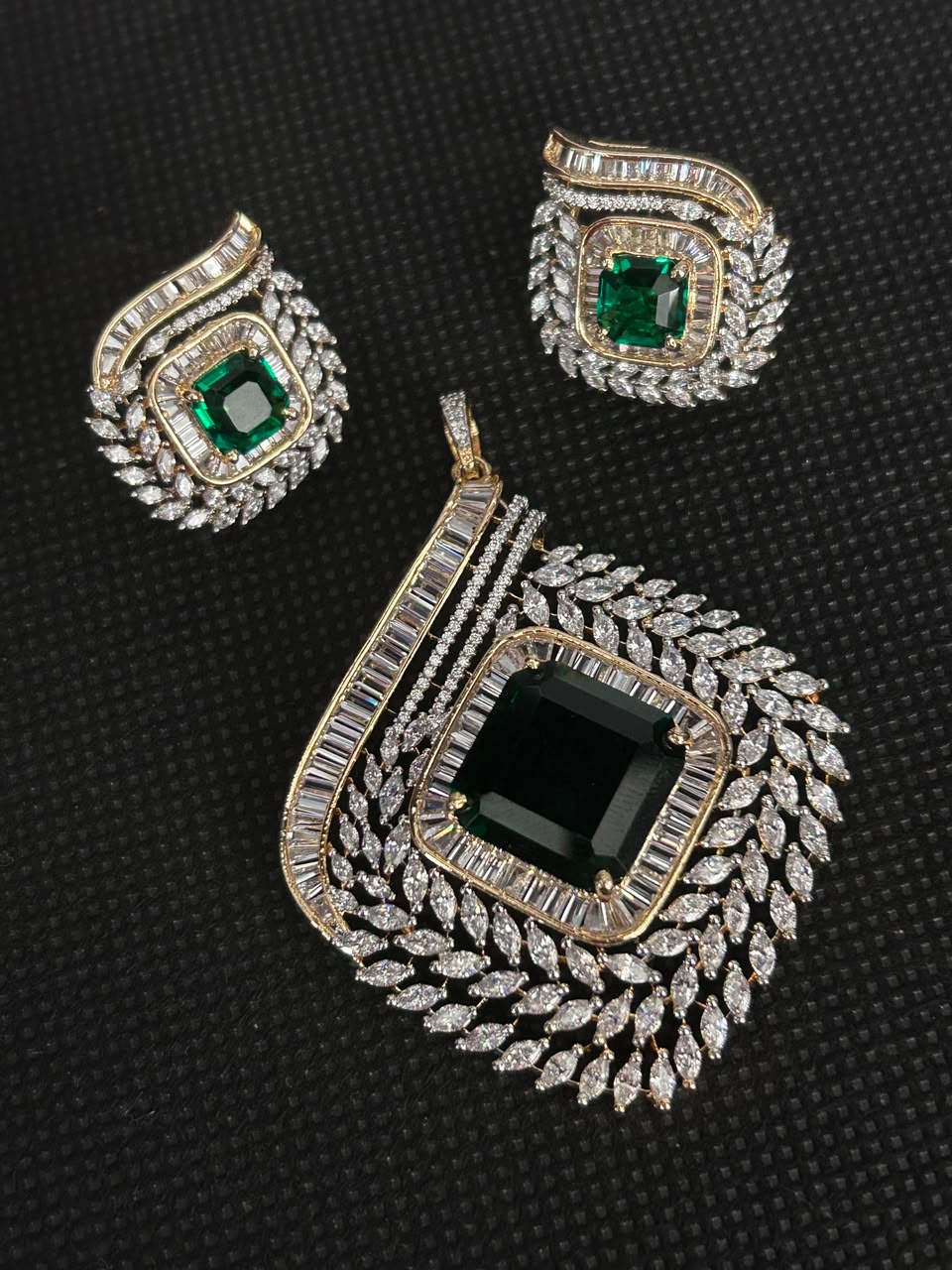 Royale CZ Pendant Set | Premium Gold Finish Jewellery