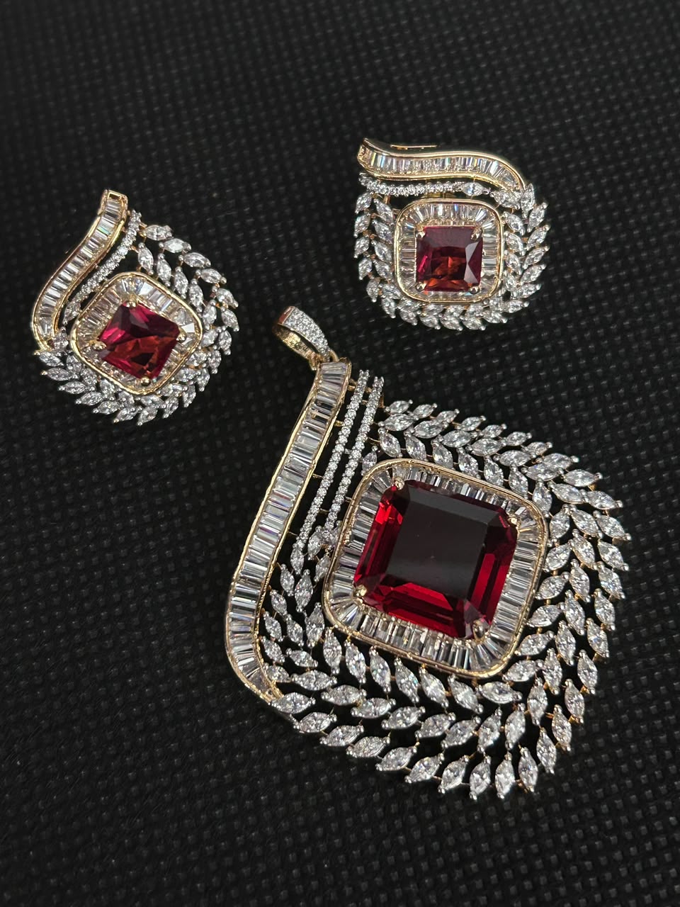 Royale CZ Pendant Set | Premium Gold Finish Jewellery