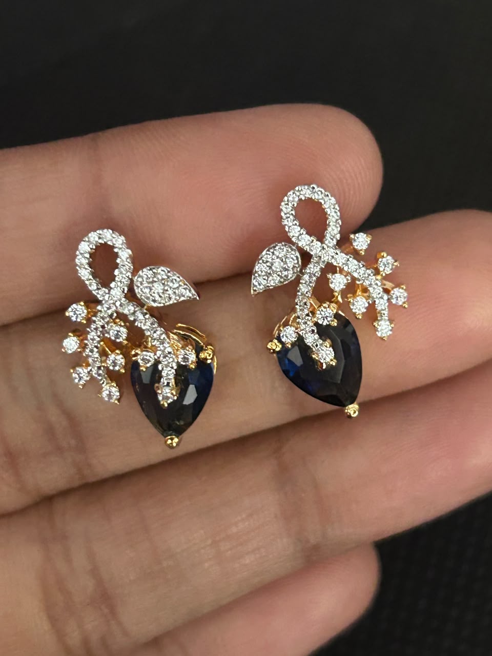 Royal Bloom Pendant Set with Earrings | Gold Plated CZ Jewelry