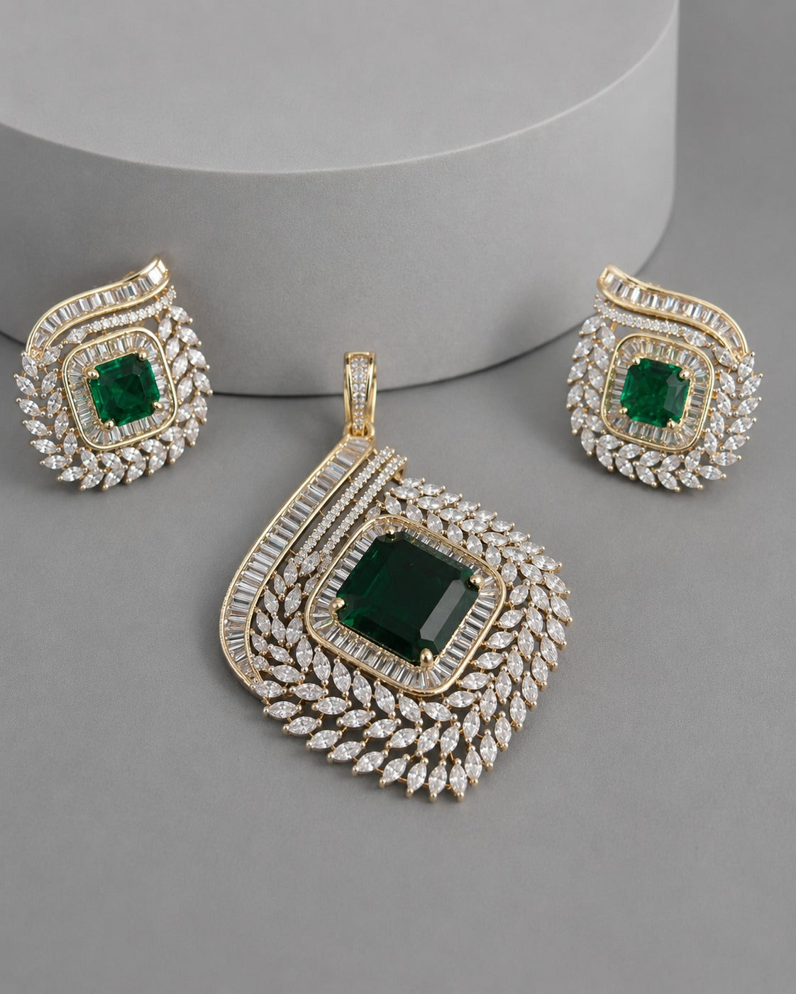 Royale CZ Pendant Set | Premium Gold Finish Jewellery