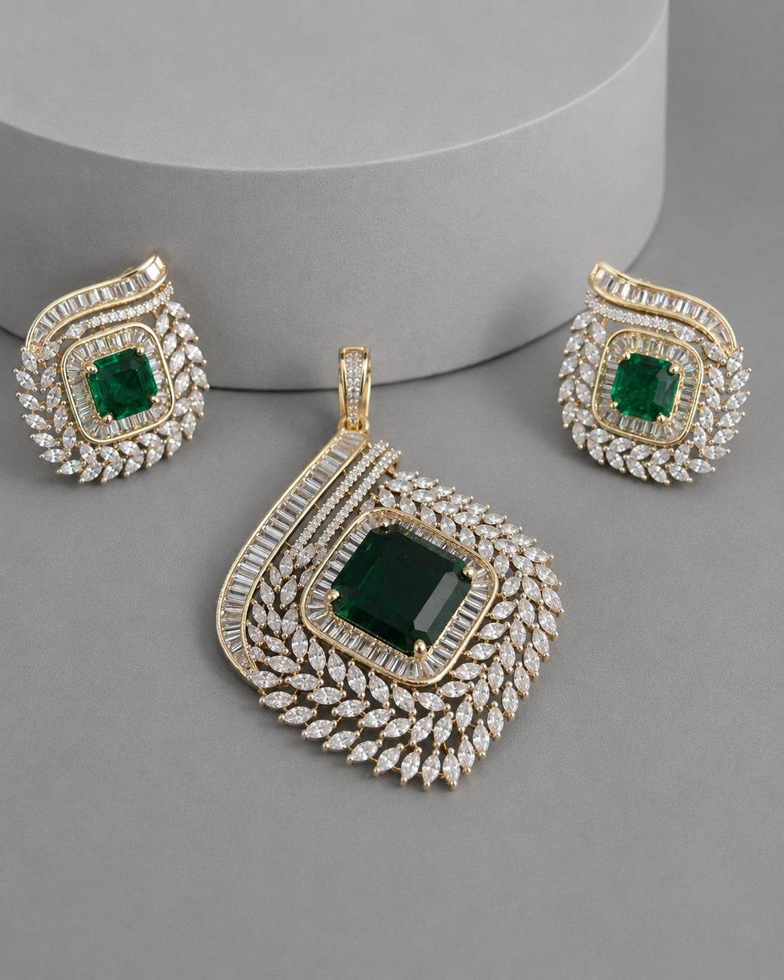 Royale CZ Pendant Set | Premium Gold Finish Jewellery