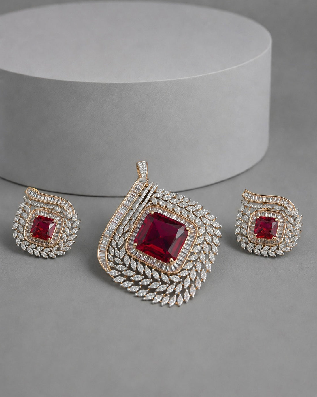 Royale CZ Pendant Set | Premium Gold Finish Jewellery