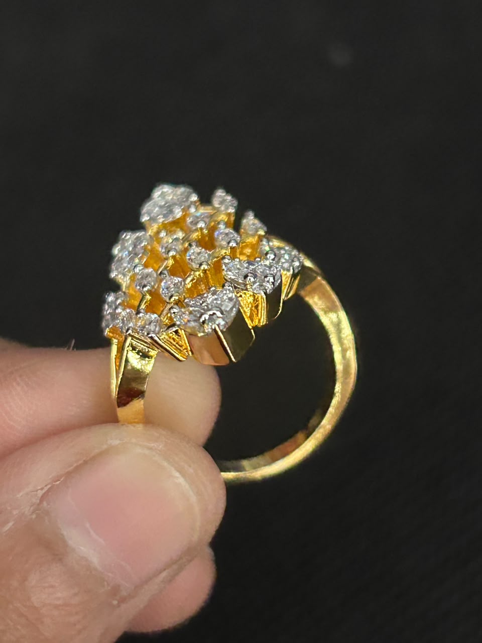 Aurielle Leaf Spark Ring For Women