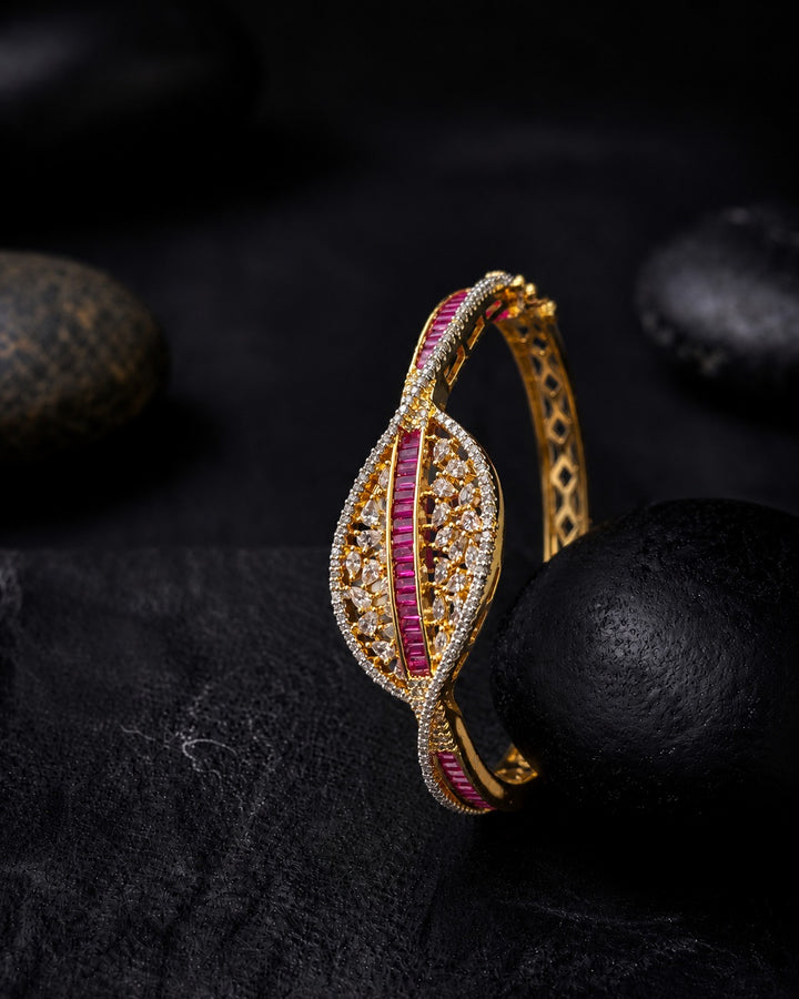 Noorika Royal Ruby, White  & Emerald Stone Bracelet