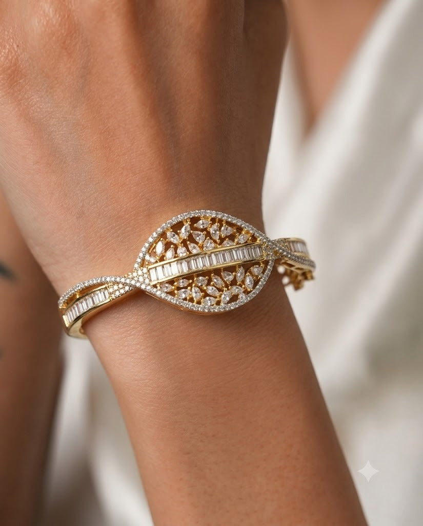 Noorika Royal Ruby, White  & Emerald Stone Bracelet