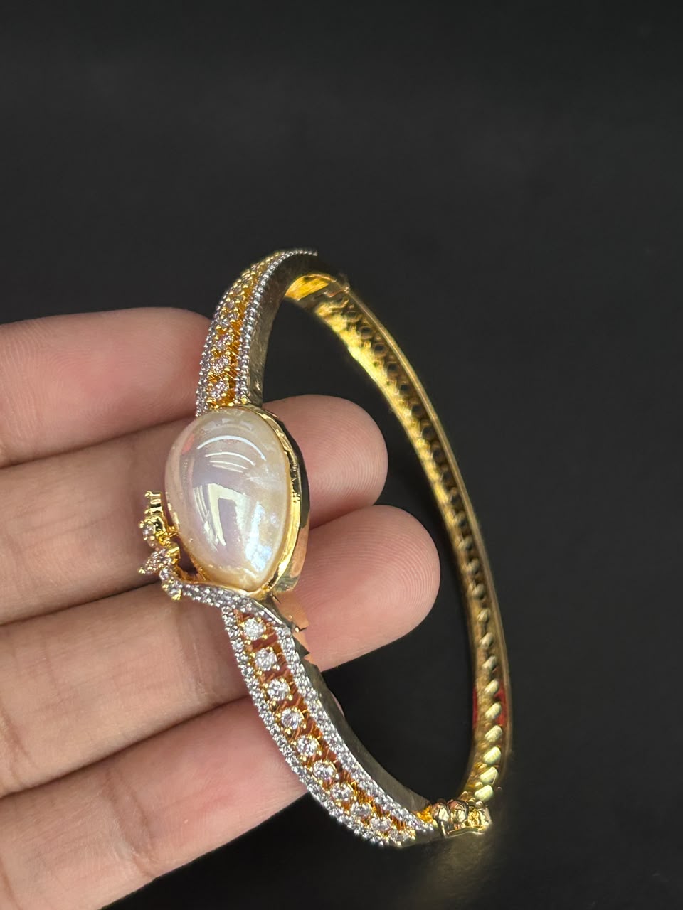 Mrigaya Pearl Openable Bracelet for Women