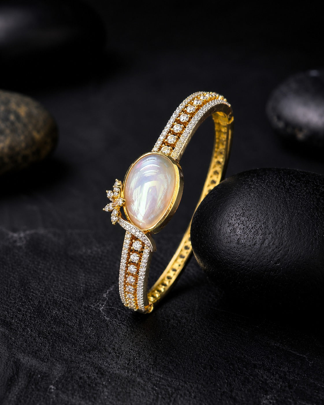 Mrigaya Pearl Openable Bracelet for Women