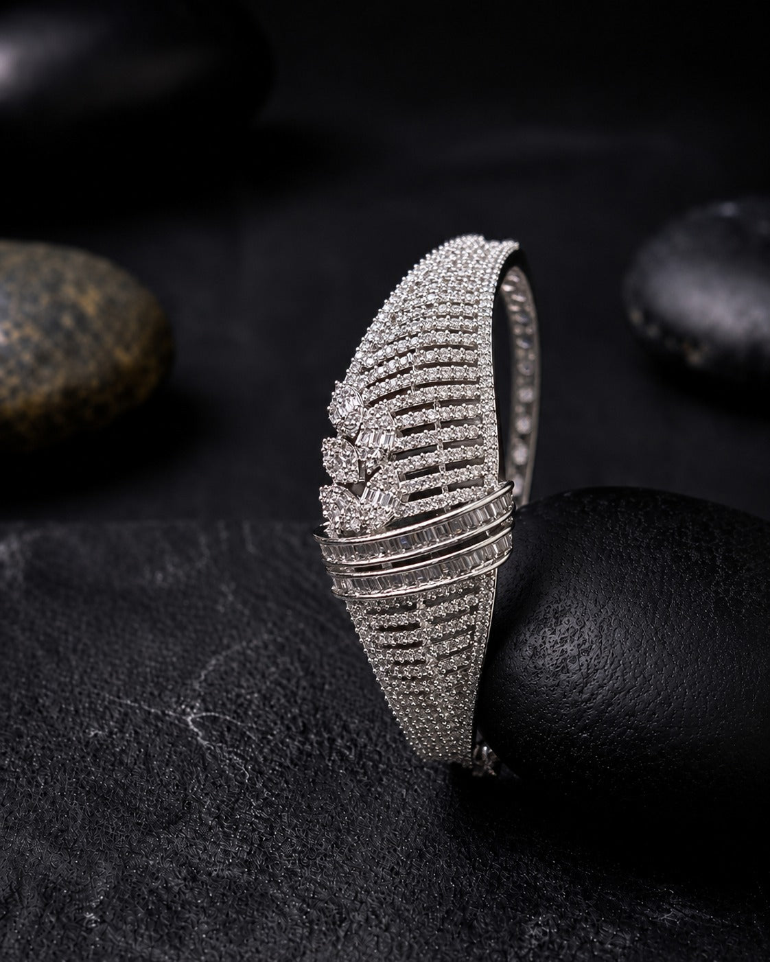 Aurelia Luxe CZ Diamond Cuff Bracelet