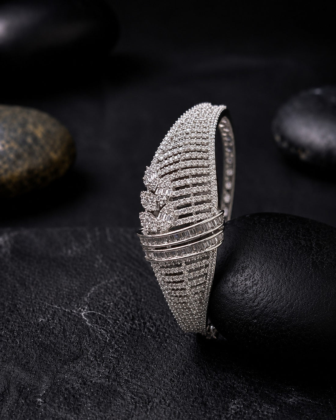Aurelia Luxe CZ Diamond Cuff Bracelet