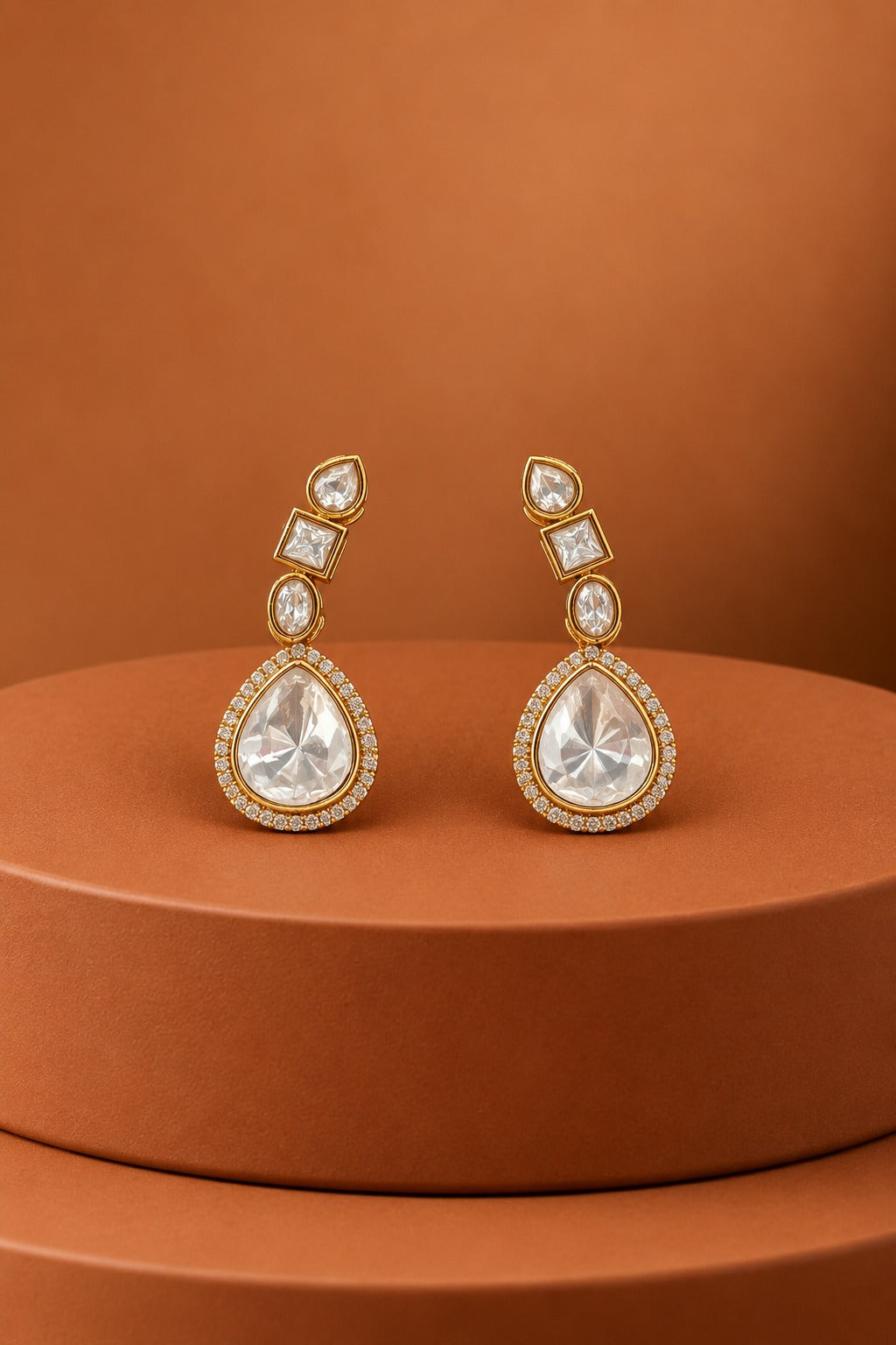 Aarohi Crystal Teardrop Dangle Earrings