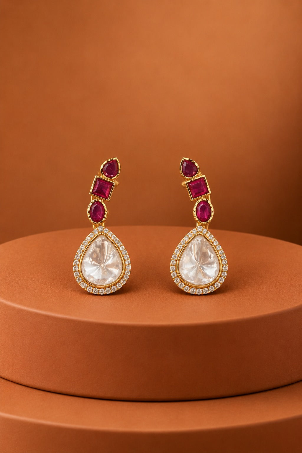 Aarohi Crystal Teardrop Dangle Earrings