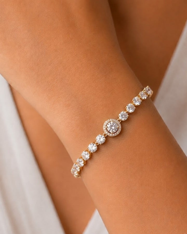 Kiara Crystal Diamond Drop Bracelet