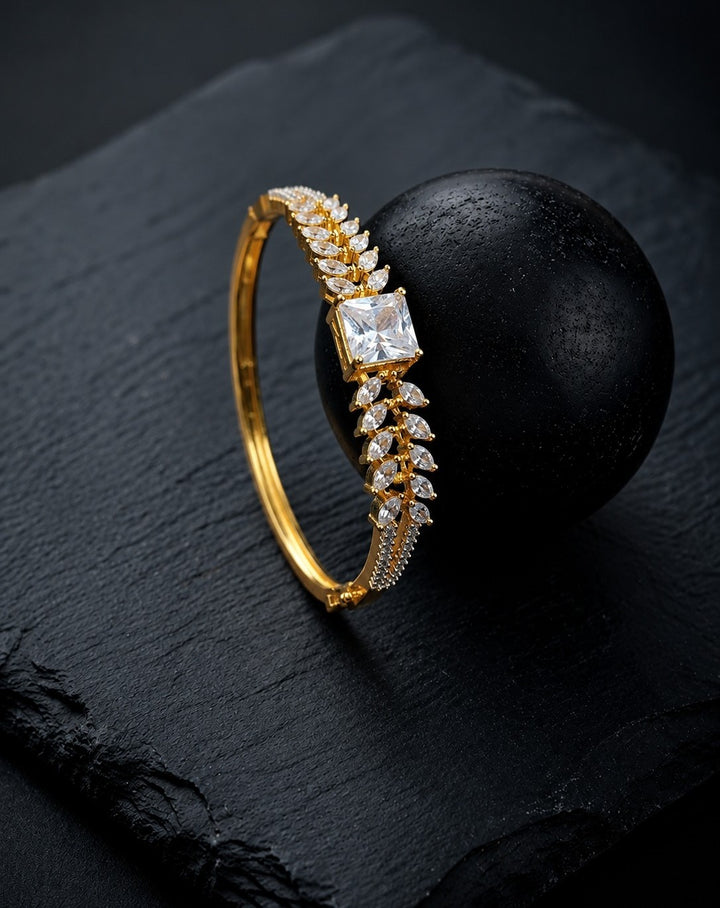 Aarohi Crystal Leaf Bracelet