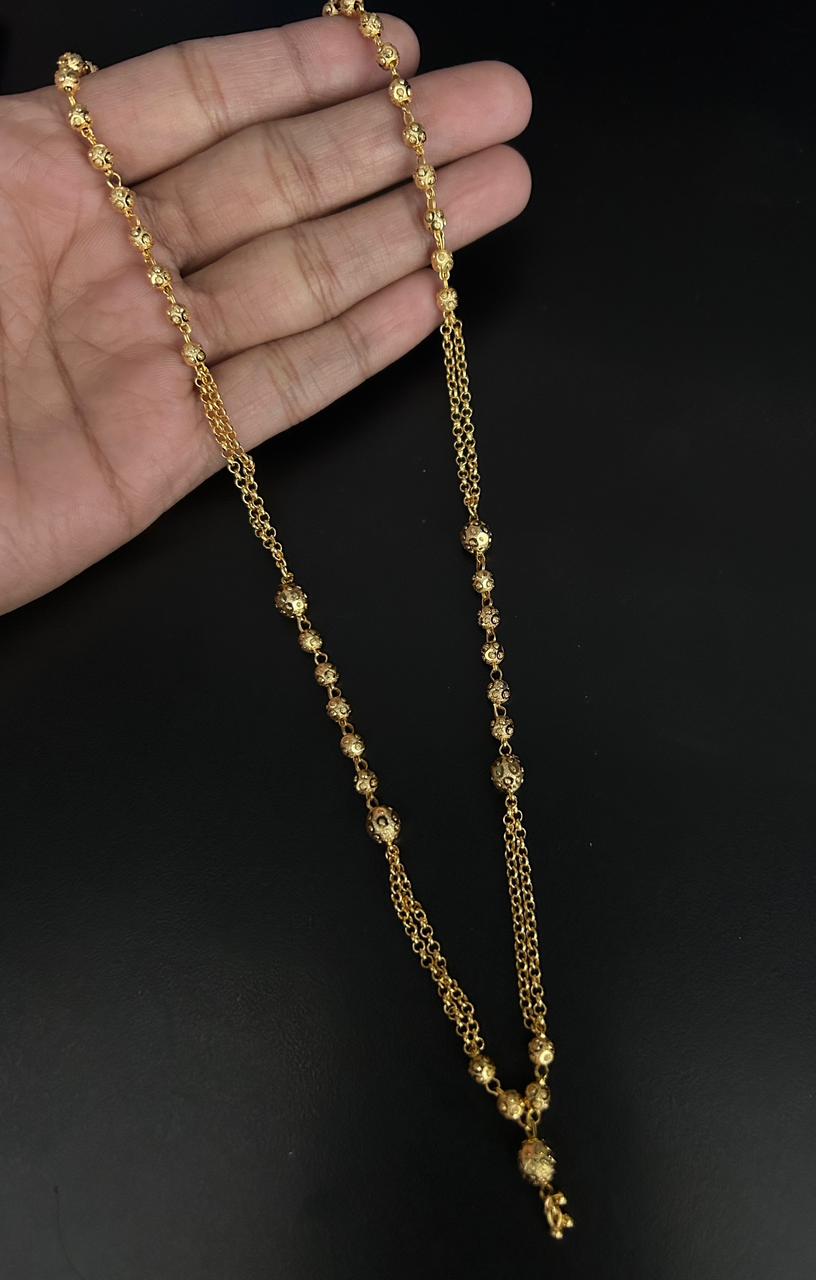 Anvika Layered Beaded Long  Daily Wear Chain