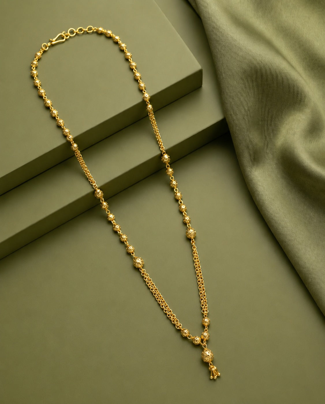 Anvika Layered Beaded Long  Daily Wear Chain