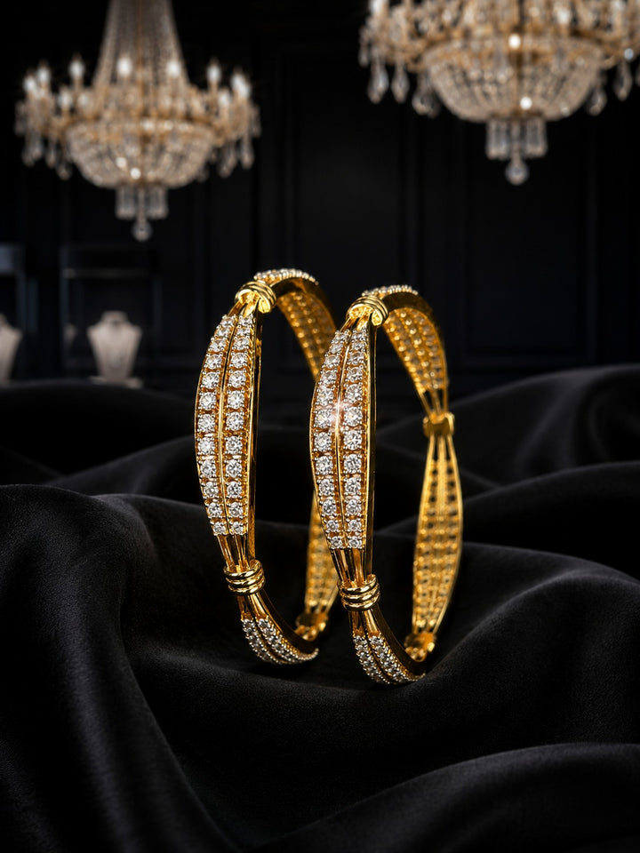 Aurevia Regal Twin-Line Bangle Set