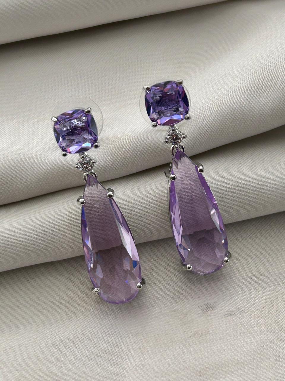 Aadhya Crystal Cascade Drop Earrings