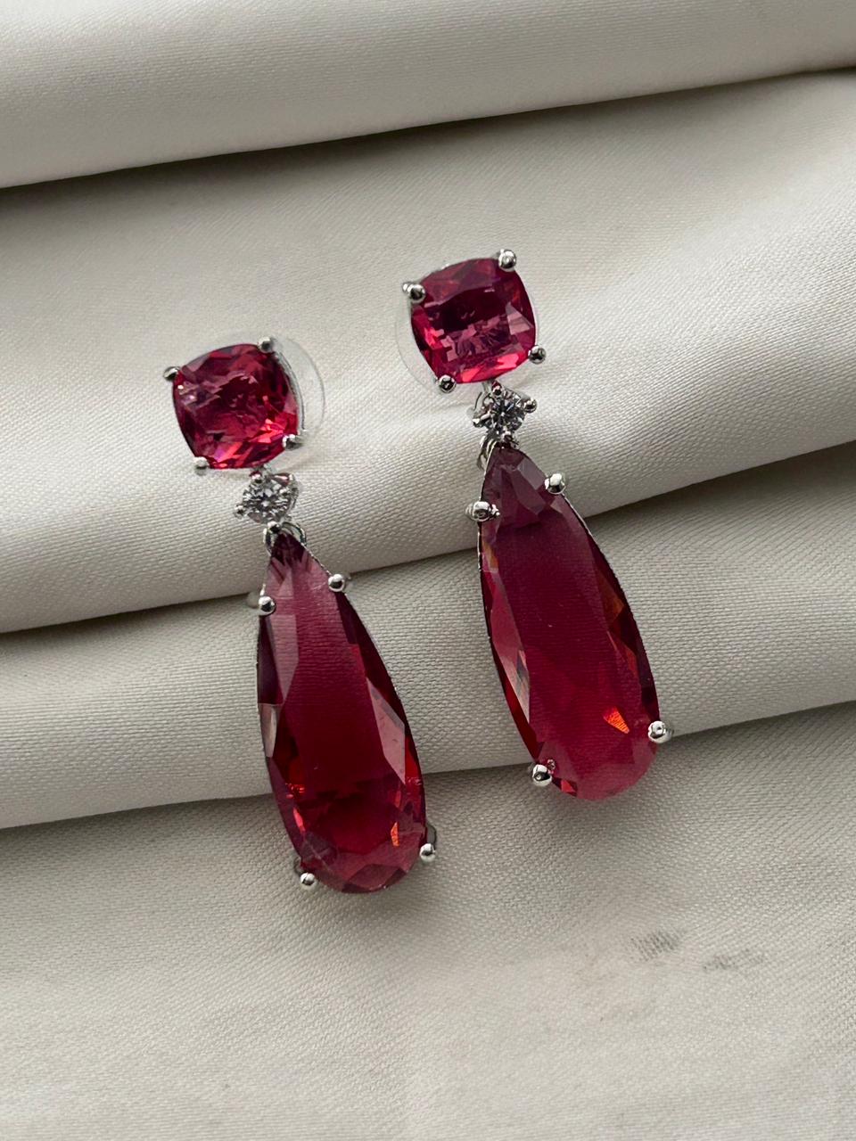 Aadhya Crystal Cascade Drop Earrings