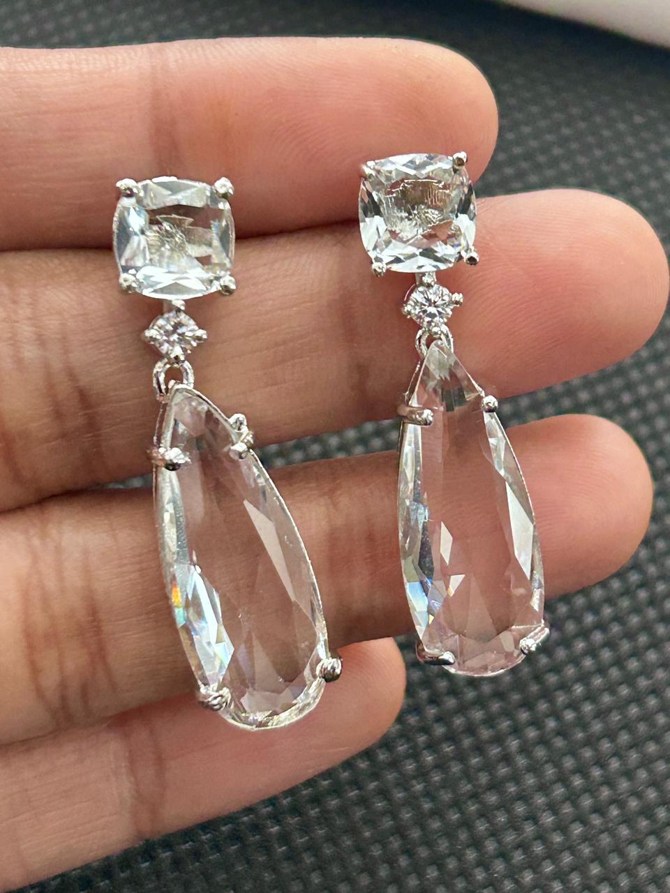 Aadhya Crystal Cascade Drop Earrings