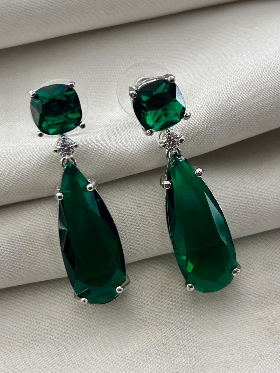 Aadhya Crystal Cascade Drop Earrings