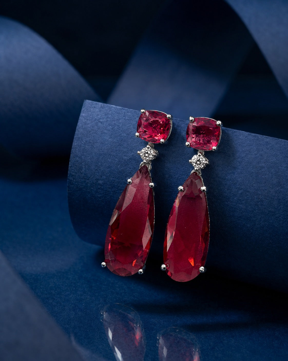 Aadhya Crystal Cascade Drop Earrings