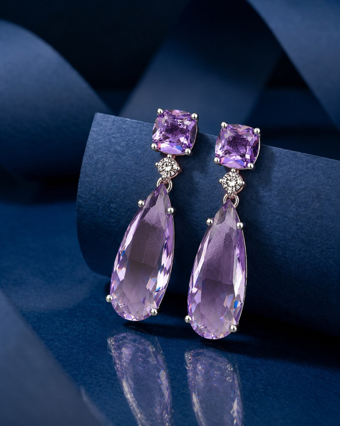 Aadhya Crystal Cascade Drop Earrings
