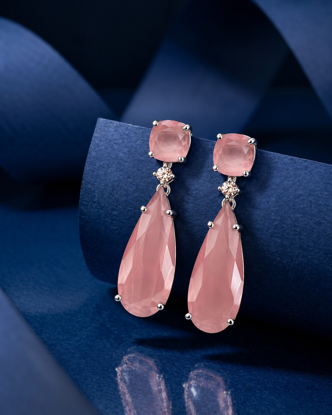 Aadhya Crystal Cascade Drop Earrings