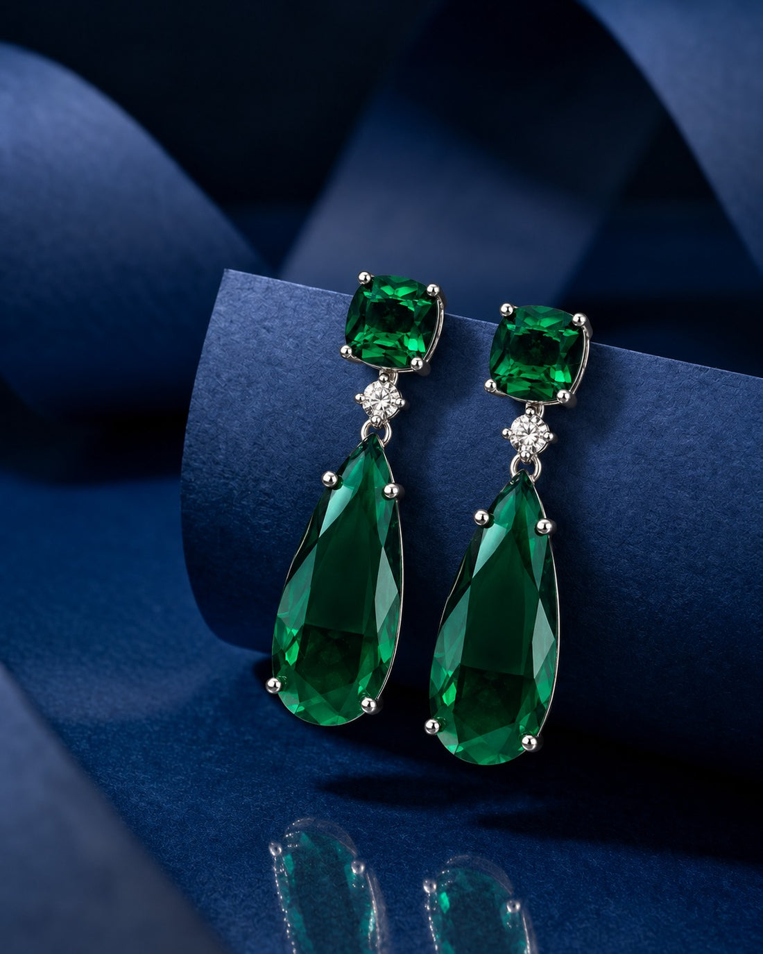 Aadhya Crystal Cascade Drop Earrings