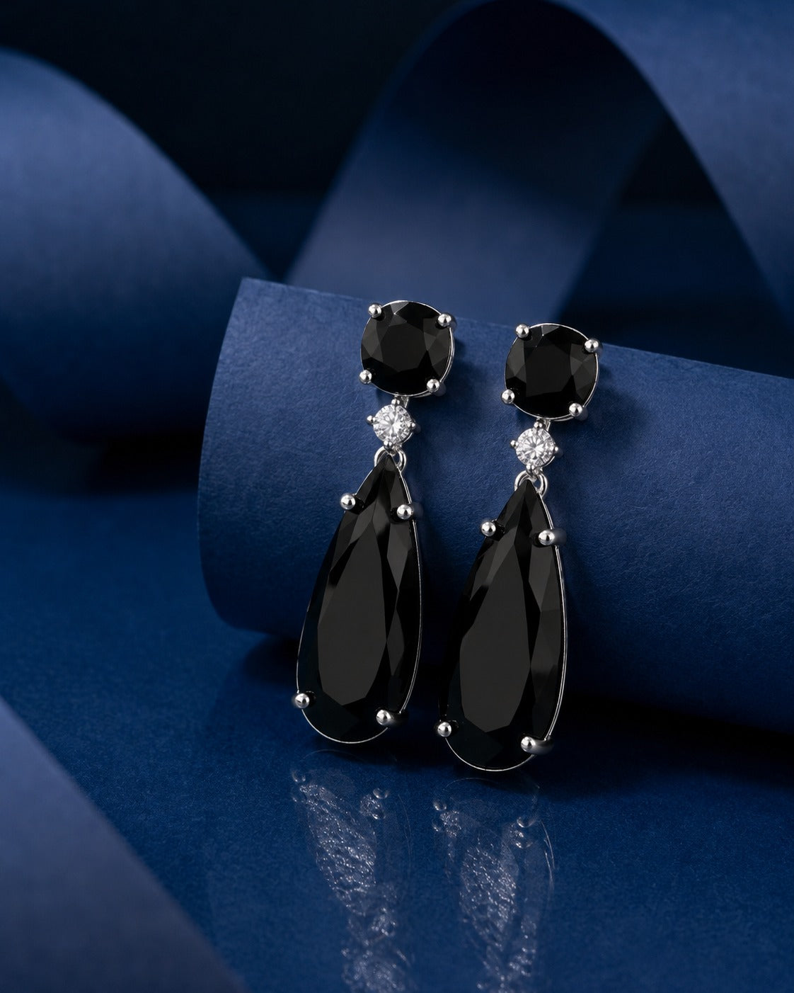 Aadhya Crystal Cascade Drop Earrings