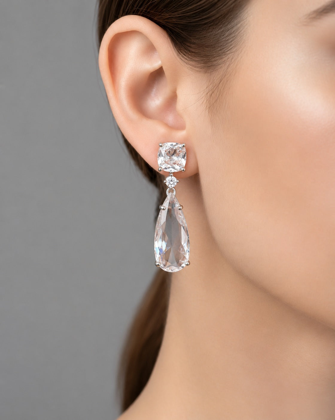 Aadhya Crystal Cascade Drop Earrings