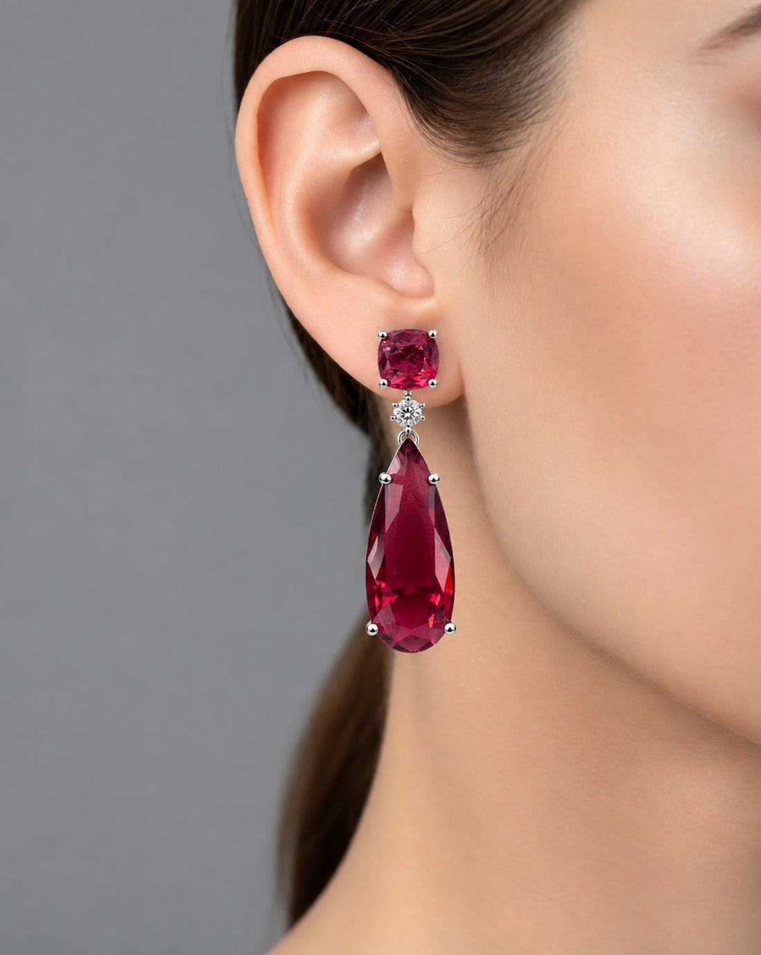 Aadhya Crystal Cascade Drop Earrings