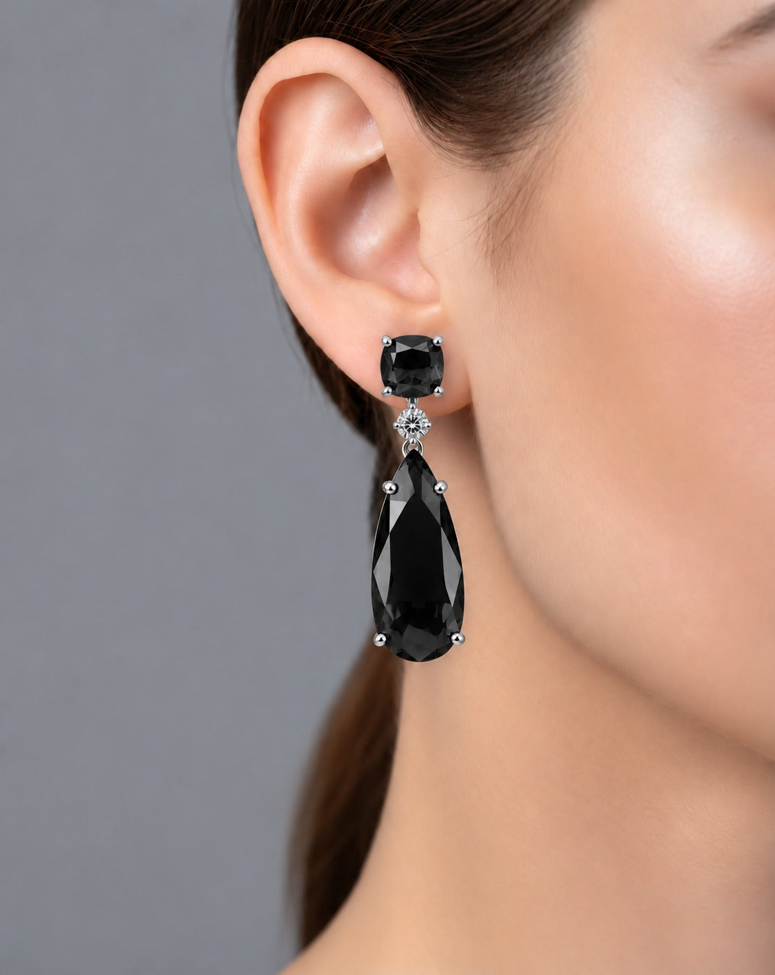 Aadhya Crystal Cascade Drop Earrings