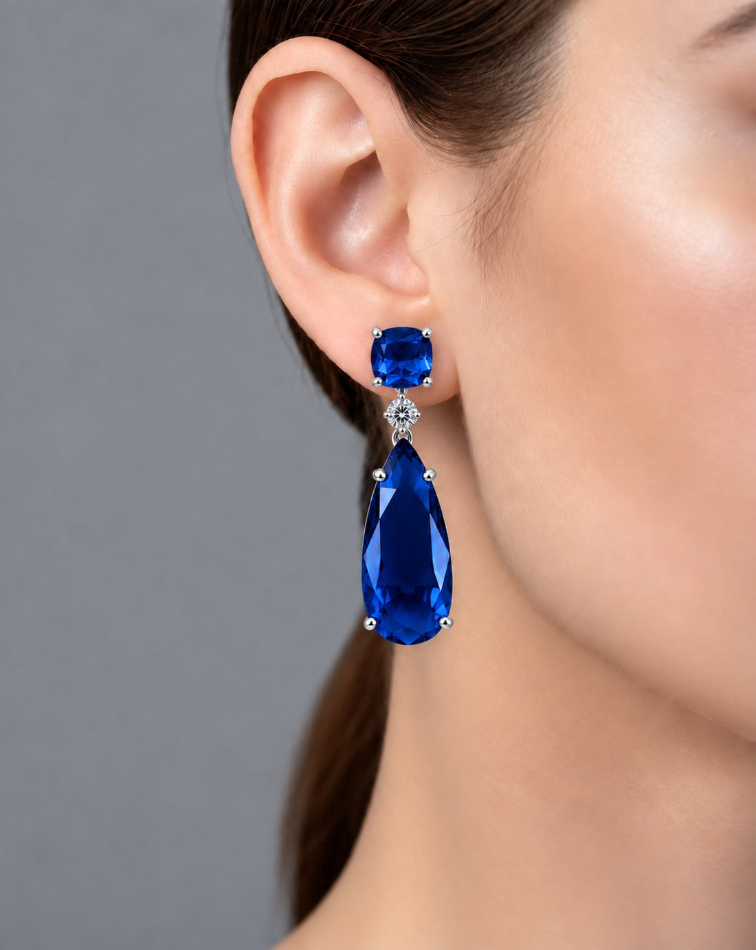 Aadhya Crystal Cascade Drop Earrings