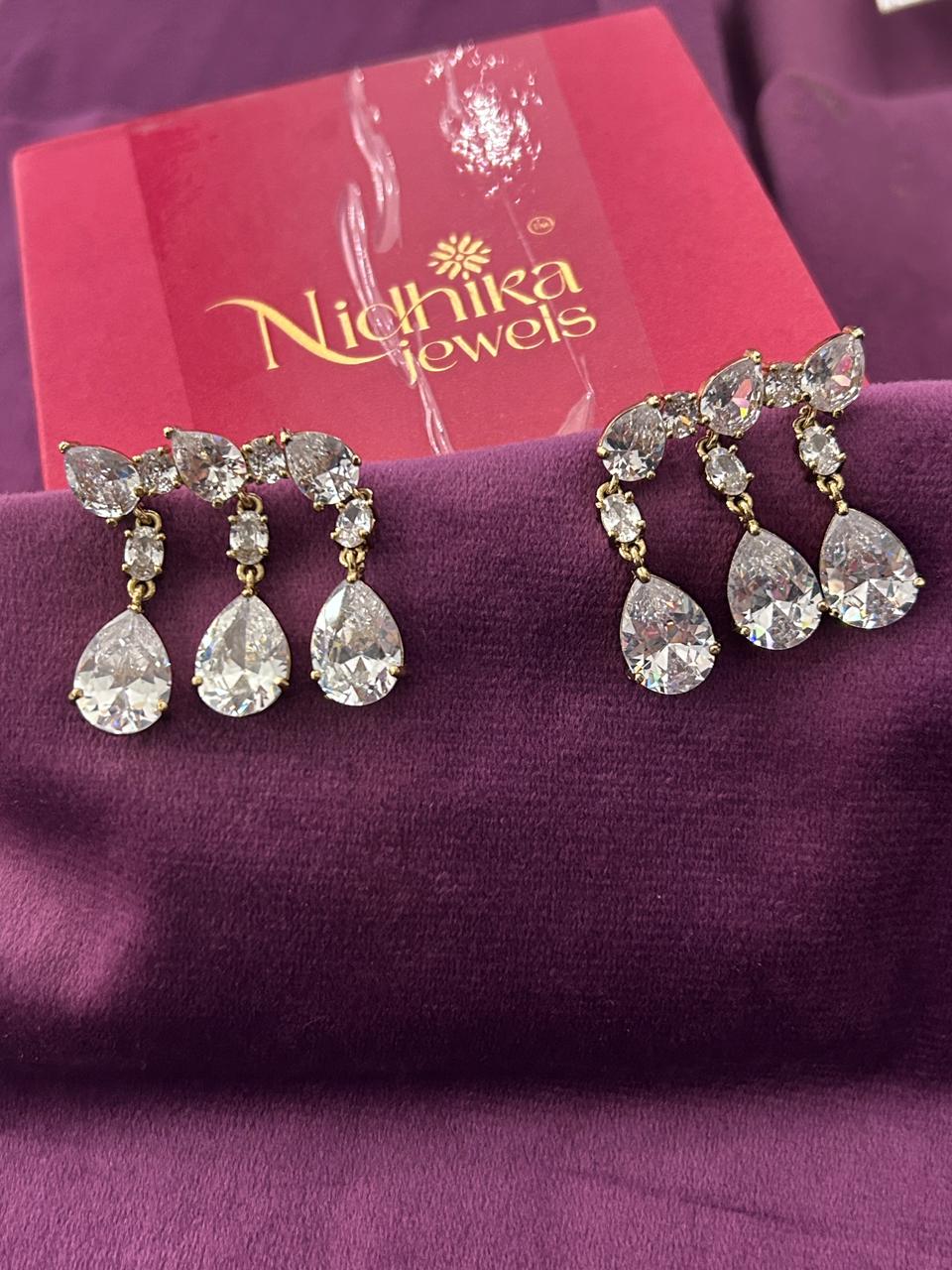 Myra Luxe Crystal Teardrop Earrings