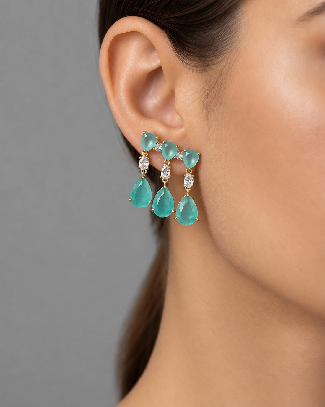 Myra Luxe Crystal Teardrop Earrings
