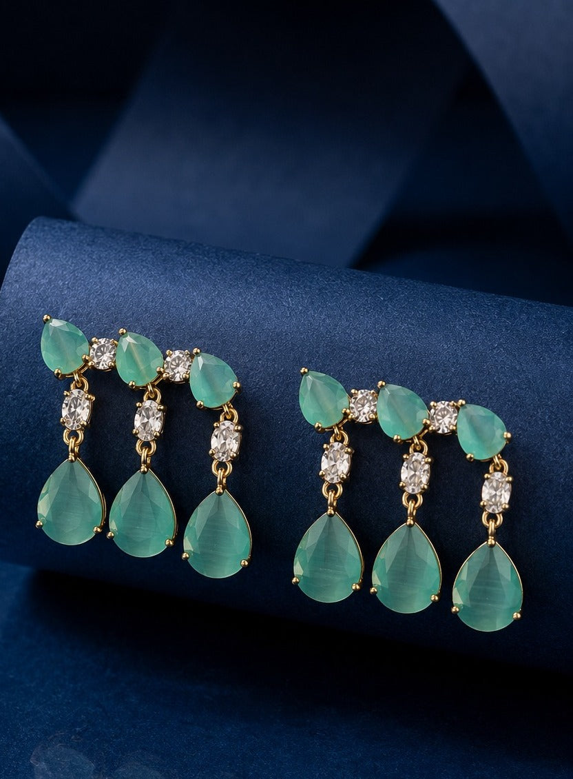 Myra Luxe Crystal Teardrop Earrings