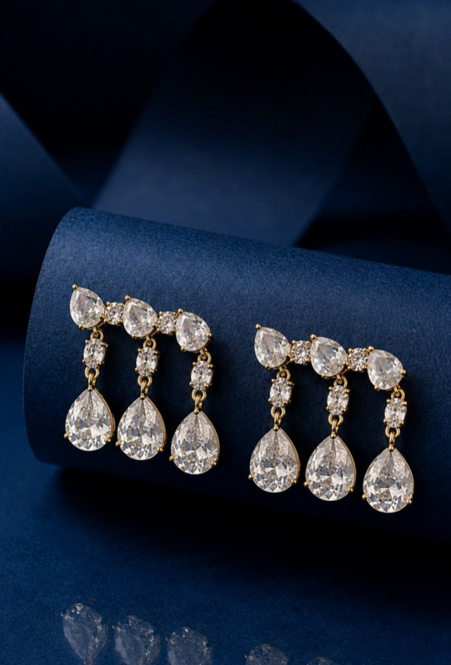 Myra Luxe Crystal Teardrop Earrings