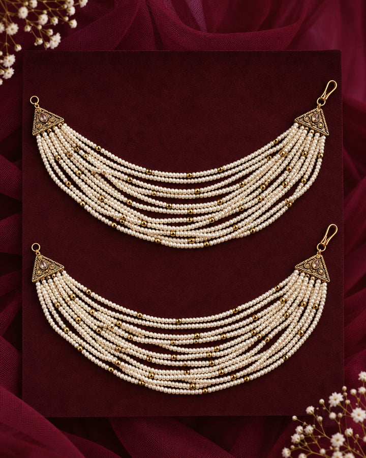 Aaradhya Royal Pearl Cascade Kaan Chain